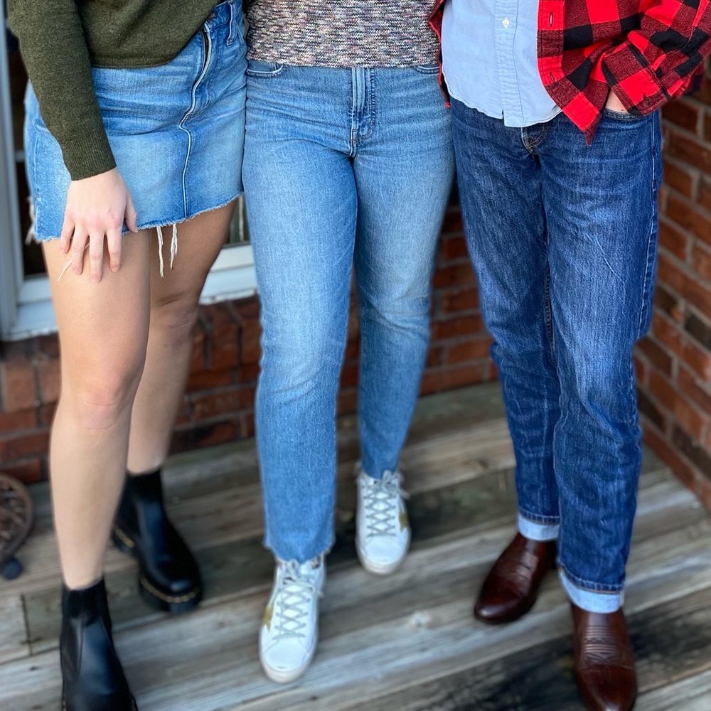 Madewell perfect vintage jeans with raw hem